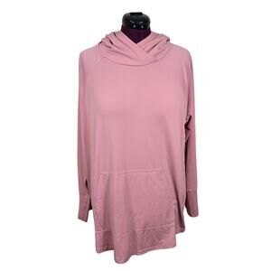 Women's Lularoe Pink Long Sleeve Lightweight Hoodie | Size 2XL